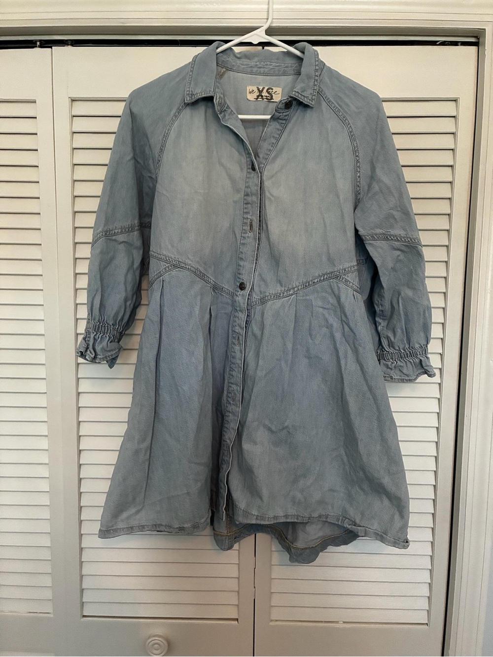 We The Free Light Denim Blue Mini Dress